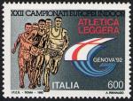 Lo sport italiano - Atletica leggera - XXII campionati europei indoor - logo «Genova '92» 