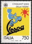 Cinquantenario della produzione della «Vespa» - logo