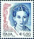 «La donna nell'arte» - tipi precedenti con dicitura «I.P.Z.S   S.p.A,  - Roma»   - dipinto del Parmigianino