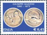 Bicentenario della nascita di Giuseppe Mazzini - uomo politico - moneta commemorativa