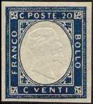 1861 - Effige di Vittorio Emanuele II in rilevo - non emessi