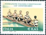 Lo sport italiano - 120° Anniversario della Federazione Italiana Canottaggio - imbarcazione di fine '800
