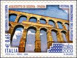 Festival Internazionale della filatelia « Italia 2009» - Giornata dell'Europa - Acquedotto di Segovia, Spagna