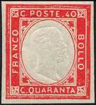 1861 - Effige di Vittorio Emanuele II in rilevo - non emessi