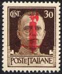 1944 - Repubblica Sociale Italiana - Francobollo del 1929 della serie «imperiale» soprastampato 