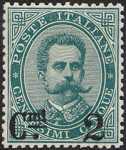 1890 - Francobolli del 1879 sovrastampati