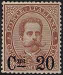 1890 - Francobolli del 1879 sovrastampati