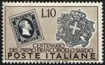 francobollo di Srdegna e stemma di Cagliari
