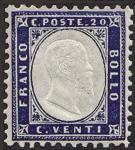 1862 - Effige di Vittorio Emanuele II in rilievo entro un ovale