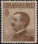 1908 - Effige di Vittorio Emanuele III - volta a sinistra - tipo detto «Michetti»  