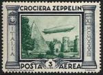 Posta Aerea - Crociera in Italia del dirigibile Graf Zeppelin - Porta San Paolo e piramide di Caio Cestio