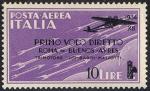 Primo volo diretto Roma-Buenos Aires - tipo del 1930 sovrastampato