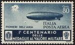 Posta Aerea - Centenario della istituzione delle Medaglie al Valor Militare - Dirigibilisti,  «pionieri dell'aria»