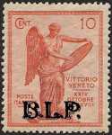 1922 - B.L.P. - Regno - Anniversario della Vittoria - francobolli del Regno  con soprastampa - non emessi