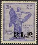 1922 - B.L.P. - Regno - Anniversario della Vittoria - francobolli del Regno  con soprastampa - non emessi