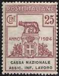1924 - Enti Semistatali - Regno - Cassa Nazionale Assicurazione Infortuni sul Lavoro