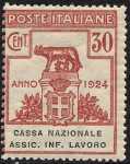1924 - Enti Semistatali - Regno - Cassa Nazionale Assicurazione Infortuni sul Lavoro