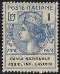 1924 - Enti Semistatali - Regno - Cassa Nazionale Assicurazione Infortuni sul Lavoro