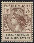 1924 - Enti Semistatali - Regno - Cassa Nazionale Assicurazione Infortuni sul Lavoro