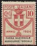 1924 - Enti Semistatali - Regno - Cassa Nazionale Assicurazioni Sociali