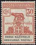 1924 - Enti Semistatali - Regno - Cassa Nazionale Assicurazioni Sociali