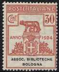1924 - Enti Semistatali - Regno - Associazione Biblioteche Bologna 