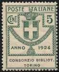 1924 - Enti Semistatali - Regno - Consorzio Biblioteche Torino