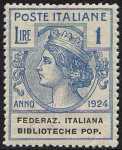 1924 - Enti Semistatali - Regno - Federazione Italiana Biblioteche Popolari