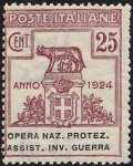 1924 - Enti Semistatali - Regno - Opera Nazionale Protezione e Assistenza Invalidi di Guerra