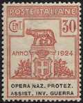 1924 - Enti Semistatali - Regno - Opera Nazionale Protezione e Assistenza Invalidi di Guerra