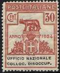 1924 - Enti Semistatali - Regno - Ufficio Nazionale Collocamento Disoccupati