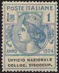 1924 - Enti Semistatali - Regno - Ufficio Nazionale Collocamento Disoccupati