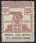 1924 - Enti Semistatali - Regno - Associazione Nazionale Mutilati e Invalidi di Guerra