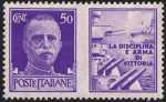 1942 - Propaganda di Guerra -  Regno - Tipi della serie «imperiale» con appendice di propaganda