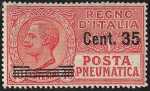 1927 - Posta Pneumatica - Regno - francobolli del 1925  soprastampati