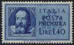 1945  - Posta Pneumatica - Luogotenenza -  tipi del 1933 - stemma reale senza fasci - Galileo Galilei