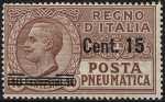 1924 - Posta Pneumatica - Regno - francobolli del 1913-23 soprastampati