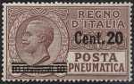 1924 - Posta Pneumatica - Regno - francobolli del 1913-23 soprastampati