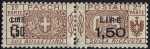 1923 - Pacchi Postali - Regno - francobolli precedenti soprastampati