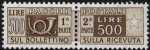 1955 - Pacchi Postali - Repubblica - tipo del 1946 - nuova filigrana stelle