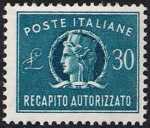 1965 - Recapito autorizzato - Repubblica - «Italia turrita» - nuovi valori