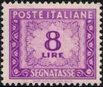 1955 / 1966 - Segnatasse  Repubblica - Cifra in ornato - filigrana stelle