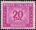 1955 / 1966 - Segnatasse  Repubblica - Cifra in ornato - filigrana stelle