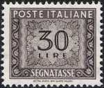 1955 / 1966 - Segnatasse  Repubblica - Cifra in ornato - filigrana stelle