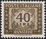 1955 / 1966 - Segnatasse  Repubblica - Cifra in ornato - filigrana stelle