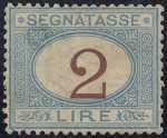 1870 - Segnatasse Regno - cifra carmionio o bruna in contorno ovale