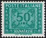 1991 - Segnatasse  Repubblica - Tipi del 1955 con dicitura «I.P.Z.S.» sul margine inferiore