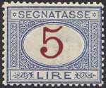 1870 - Segnatasse Regno - cifra carmionio o bruna in contorno ovale