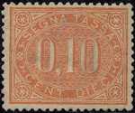1869 - Segnatasse Regno - cifra in contorno ovale - nuovo tipo