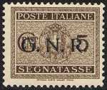 1943-44  - G.N.R.  Segnatasse - Francobolli del 1934   -   sovrastampati G.N.R. 